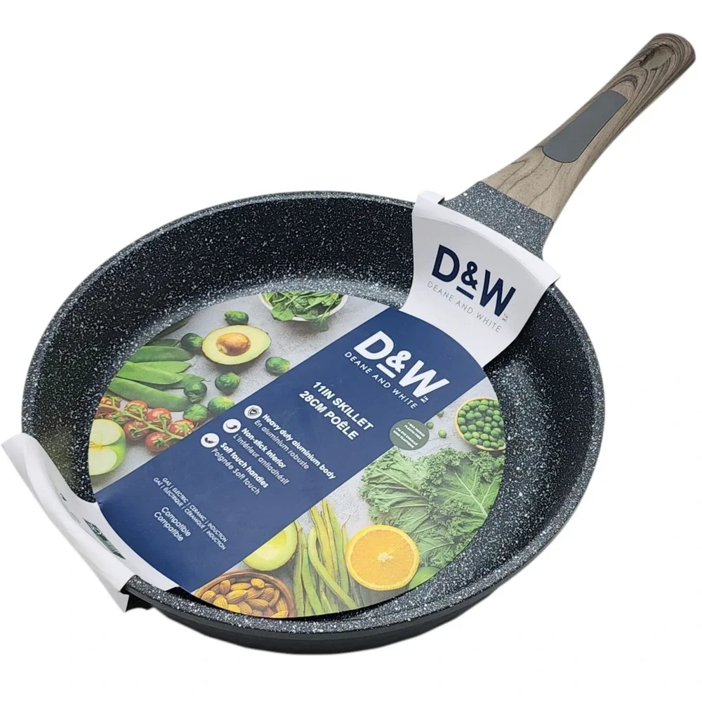 D&W Deane And White Cookware 11in Frying Pan Skillet Nonstick Interior Charcoal